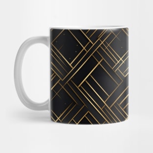 Golden Lattice: Luxurious Linearity in Gold Mug